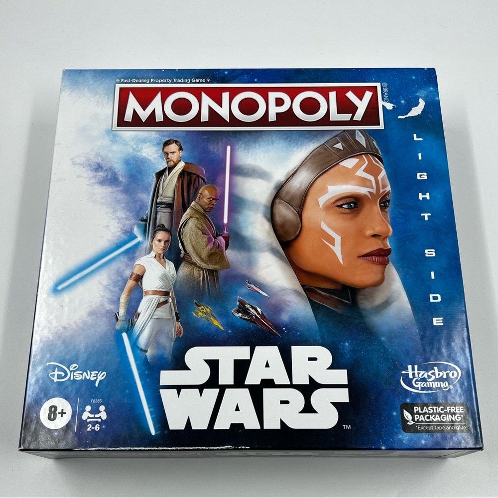 2023 Hasbro Disney STAR WARS MONOPOLY LIGHT SIDE Board Game for Kids NEW